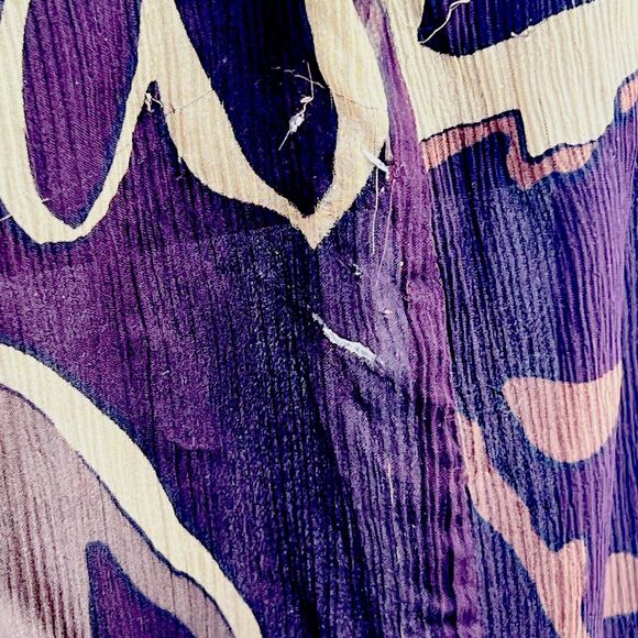 Escada Green and Brown Fauna Print Plisse Silk Ruffled Halter Maxi Dress 38 US 8 - Picture 12 of 12